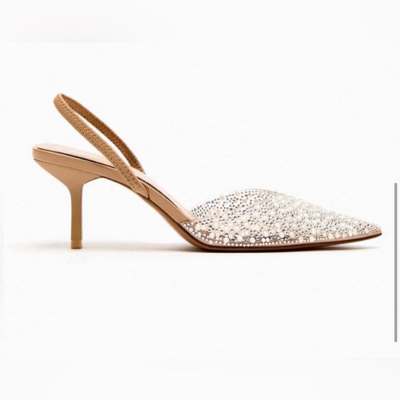 💎 Luxe Embellished Slingback Pointed Heels 💎 - Picture 3 of 5